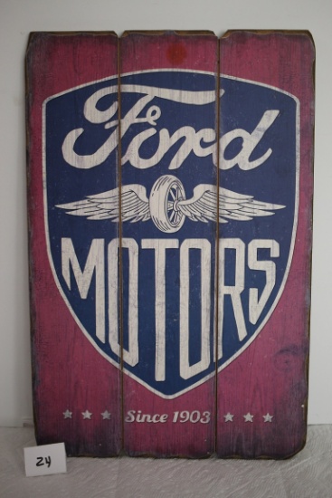 Ford Motors Sign, Open Road Brands, 16" x 10 1/2"