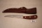 Sea King Knife & Leather Case, Mfg. Japan Nat'l Headquarters USA, 5 1/2