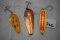 3 Assorted Fishing Spoon Lures, Metal, 3