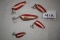 5 Assorted Fishing Spoon Lures, Metal, 1 1/4