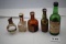 5 Assorted Miniature Liquor Bottles, Empty