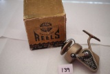 J.W. Young & Sons Ltd. Casting Reel, The Ambidex, No. 2, Redditch England, Reg. #B632218