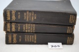 Automobile Engineering Books, Vol. III, IV, VI, Copyright 1919, Spines damaged, writing