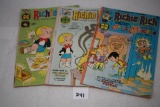 3 Richie Rich Comics, Harvey World, #22-1977, #156-1977-Sticker inside, #108-1971-Vol. 1