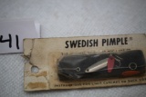 Swedish Pimple Lure, 2N, Bay De Noc Lure Co., Unopened, Package damaged