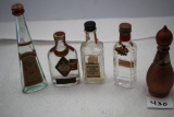 5 Assorted Miniature Liquor Bottles, Empty