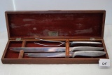 Gerber 3 Piece Carving Set, Wooden Case, Little Snick, Snickersnee, Ron, Brenner Jeweler