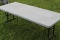 Folding Table, Plastic/Metal, 6' x 29 1/2