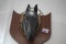 Rubber Horse Head Wall Hanging, Wood, Resin, 11