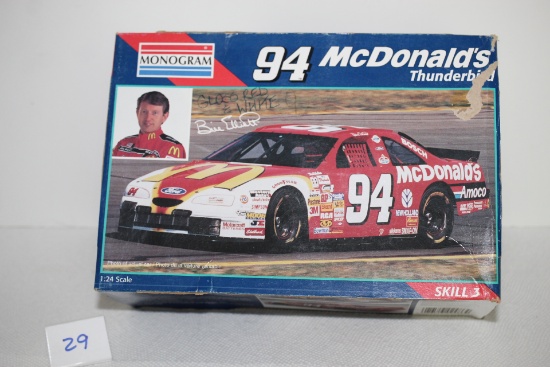 Bill Elliott, #94, McDonald's Thunderbird Plastic Model Kit, Revell Monogram, 1:24 Scale