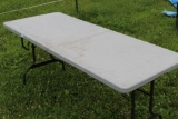 Folding Table, Plastic/Metal, 6' x 29 1/2