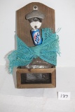 Bottle Opener, Hanging Wood, Metal, 12