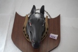 Rubber Horse Head Wall Hanging, Wood, Resin, 11