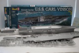 U.S.S. Carl Vinson Aircraft Carrier Plastic Model Kit, Revell, 1:720 Scale, 2002, Made In Italy