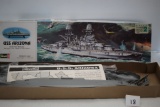 USS Arizona Battleship Plastic Model Kit, 1975, Revell Inc., H-302, Made In USA, Hull Length 17