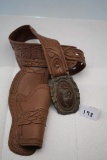 Toy Holster & Buckle, Holster-Plastic Rubbery, Buckle-Metal, 1975, Gabriel Ind., Inc.