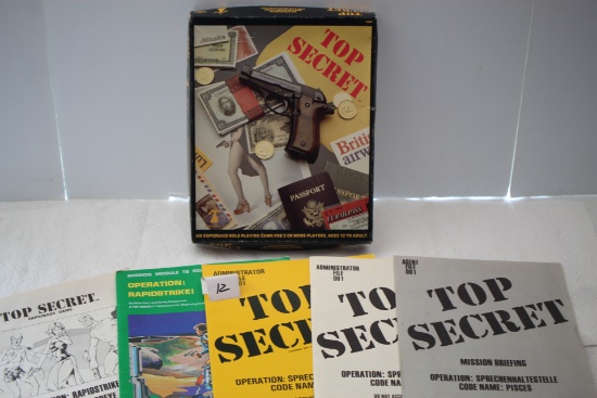 Top Secret, An Espionage Role Playing Game, 1980, #7006, TSR Games, Pieces not verified