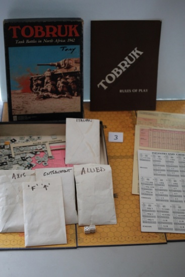 Tobruk Tank Battles In North Africa 1942, Bookcase Game, 1975, #841