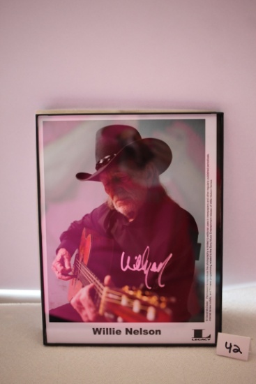 Willie Nelson, 8 1/2" x 11" Framed Autographed Photo, Legacy, Walk Of Fame Autographs, COA