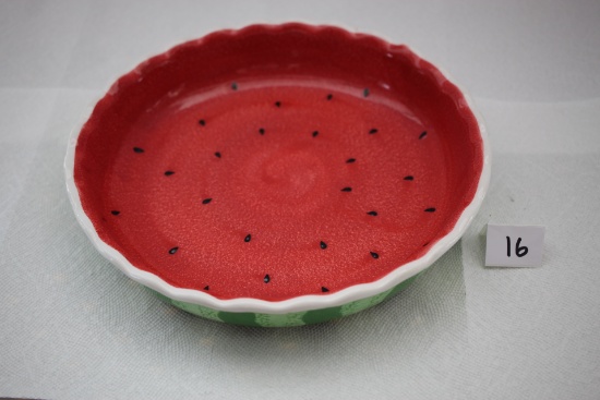 Watermelon Dish, Sonoma, Dishwasher Safe, Oven & Microwave Proof, 11" round x 2"H