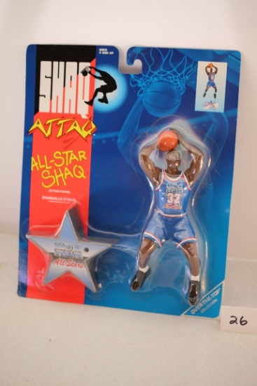 Shaquille O'Neal  Action Figure, #61204, Shaq Attaq, All-Star Shaq, NBA All Stars
