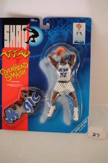 Shaquille O'Neal  Action Figure, #61202, Shaq Attaq, Magic, Overhead Smash