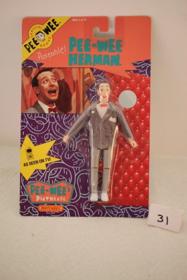 Poseable Pee-Wee Herman, Matchbox, #3560, 1988, Herman Toys, 6", NIP