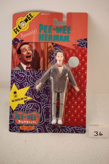 Poseable Pee-Wee Herman, Matchbox, #3560, 1988, Herman Toys, 6", NIP