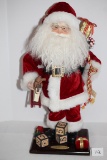 Classic Santa, 2004 Old World Santa Collection,Wood, Material, Porcelain Hands & Face, 19
