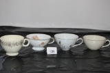 4 Assorted Cups, 1-Made In USA, 1-Made In Japan, 1-Made In Germany, 1-Misc.