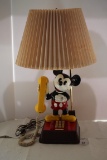 Mickey Mouse Telephone Lamp, Plastic & Metal, Walt Disney Productions