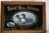 Pabst Blue Ribbon Common Loon Mirror, Collectors Edition 1991, Terry Doughty