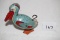 Tin Wind Up Toy Pelican, J Chein & Co., Made In USA, 3 3/4