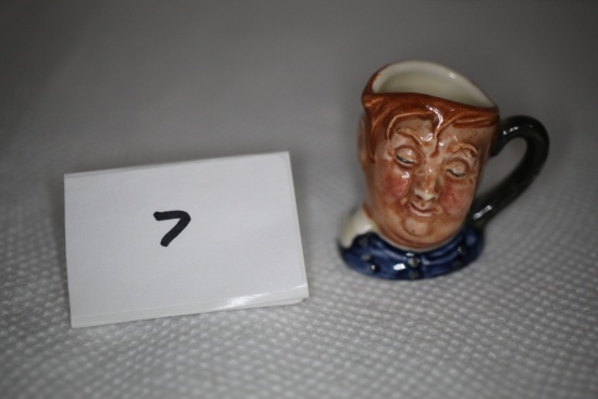 Royal Doulton Miniature Toby Cup/Mug, Made In England,  1 1/4"