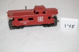 Santa Fe Caboose, AT &SF 7240, HO Scale, Missing coupler