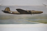 WWII Plane Poster, Douglas Havoc, Kodachrome For Air Trails Pictoral by Harold Kulick