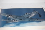 WWII Plane Poster, Kingcobra, Kodachrome For Air Trails Pictoral Courtesy Bell Aircraft Company