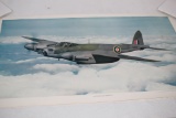 WWII Plane Poster, De Havilland Mosquito, Full-color Photo for Air Trails Pictoral