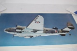 WWII Plane Poster, Lockheed A-29 Hudson, Kodachrome For Air Trails Pictoral