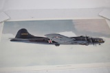WWII Plane Poster, Boeing B-17E Flying Fortress, Kodachrome For Air Trails Pictoral