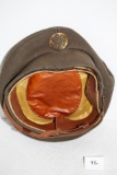 Military Hat With Pin, Fabric, Small hole on top