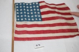 48 Star Flag, Marked 1937 Great Lakes Meet, Pole 24
