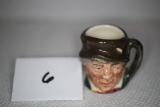 Royal Doulton Miniature Toby Cup/Mug, Made In England,  1 1/4