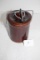 Vintage Brown Glazed Butter/Cheese Crock, Lid, Wire Bail, 4 3/4