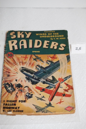 Sky Raiders, Novel, Novelets, Short Stories, Vol. 2, No. 2, Spring 1944, Columbia Publications