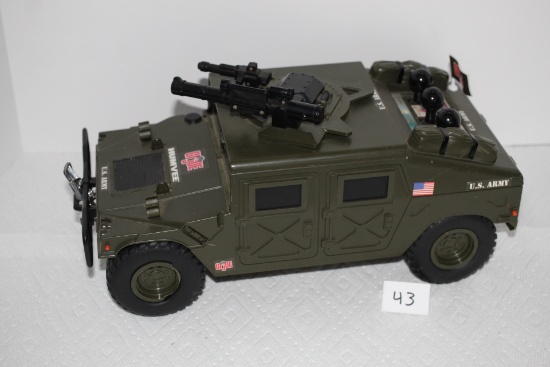 GI Joe U.S. Army Humvee, Battery Operated, Plastic, 2001, Hasbro, 14 1/2" x 6 1/2" x 7", Works
