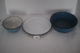 Enamel Ware Bowls & Plate, Bowls-2 1/2