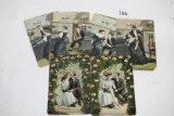 Numbered Series of Postcards, 1-6, Made In Germany, circa 1905, Each 5 1/2