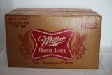 Vintage Miller 24 oz. Bottle Wax Cardboard Beer Case,  Miller High Life, Empty, 1976, 34100, 01222