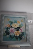 Framed Oil On Canvas Floral Painting, Robert Cox, 12